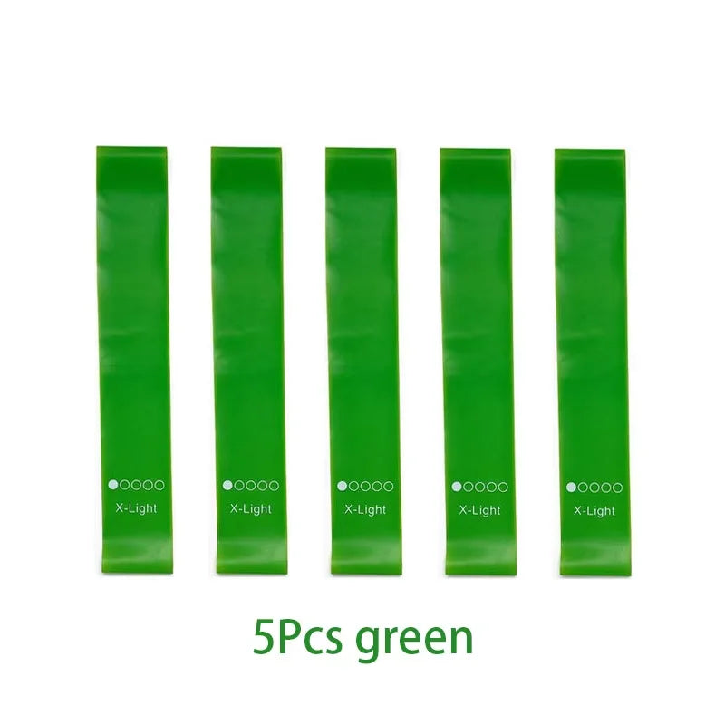 Set of 5 resistance bands for home or gym workouts