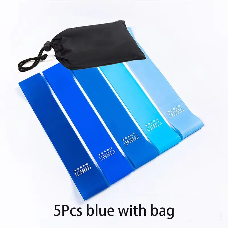 Set of 5 resistance bands for home or gym workouts