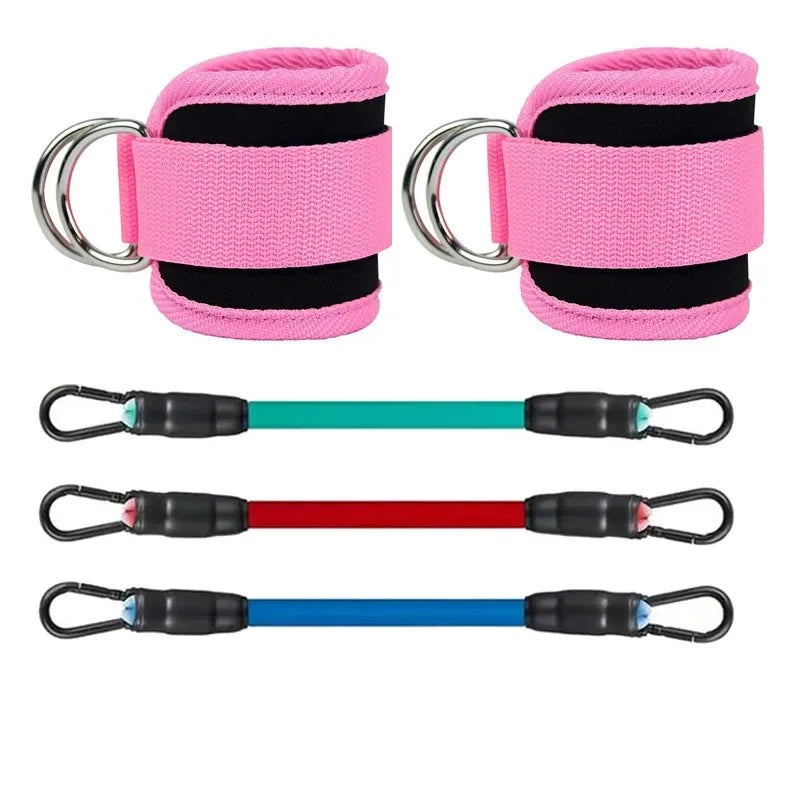 Ankle Straps for Resistance Bands — Fitness Set for Gym, Yoga & Home Workouts | Men & Women