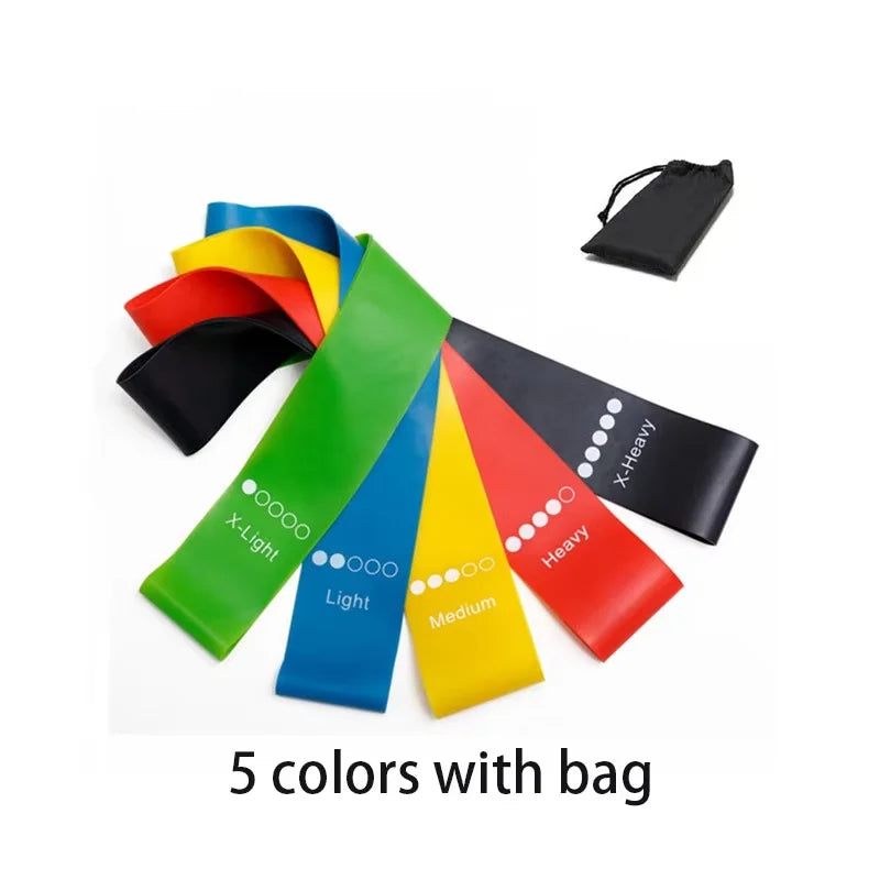 Set of 5 resistance bands for home or gym workouts