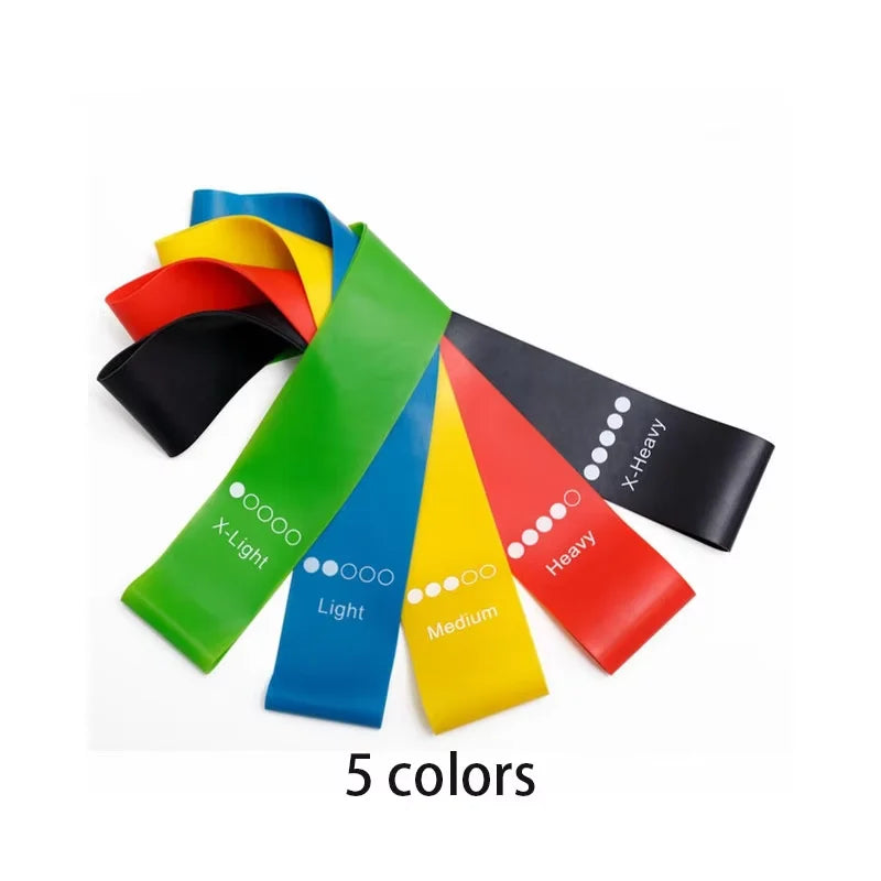 Set of 5 resistance bands for home or gym workouts