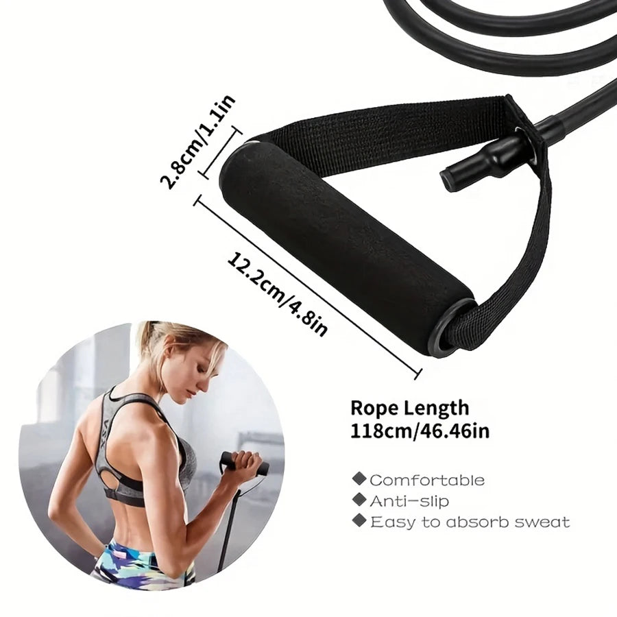 Resistance Bands with Handles — 4 Resistance Levels for Full Body Strength Training | Home Gym, Yoga & Pilates