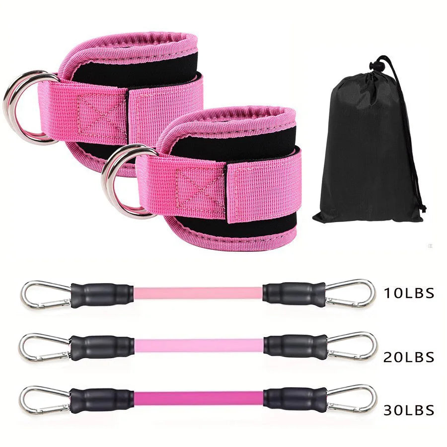 Ankle Straps for Resistance Bands — Fitness Set for Gym, Yoga & Home Workouts | Men & Women